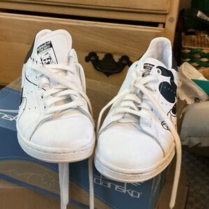 Adidas Kids White and Black Sneakers